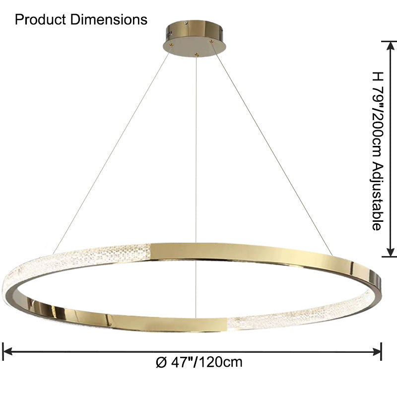 WOMO Gold Ring LED Kronleuchter – WM2795