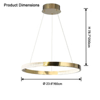 WOMO Goldener Ring LED Lustre – WM2795