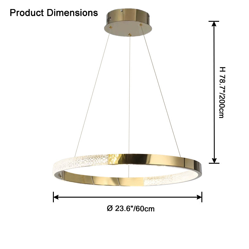 WOMO Gold Ring LED Kronleuchter – WM2795