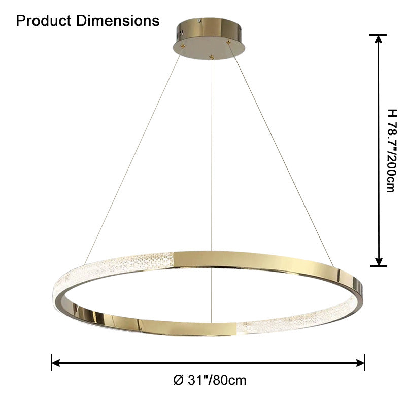 WOMO Gold Ring LED Kronleuchter – WM2795