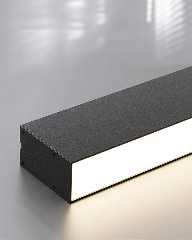 WOMO Lineare LED Deckenleuchte Flur Lang Schmal Metall-WM1003