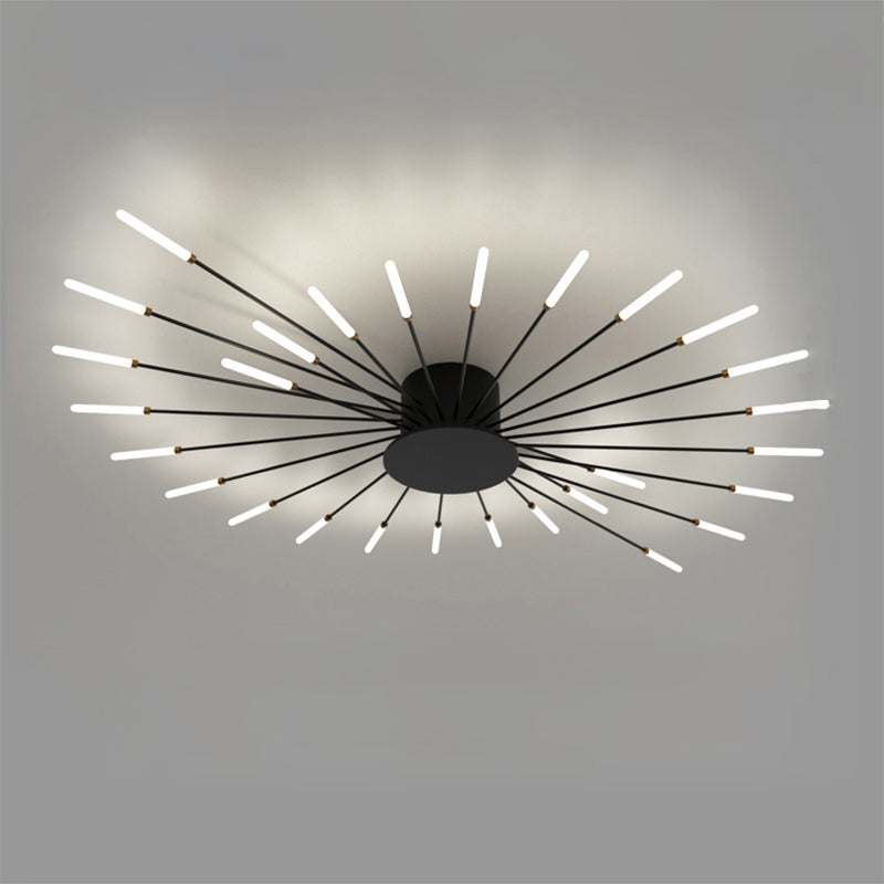 WOMO Unusual LED Ceiling Light Black Metal Large Living Room Modern-WM1000