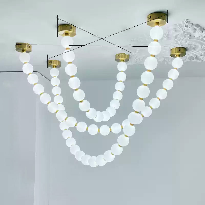 WOMO X-Pearl Halsketten-Kronleuchter-WM2799