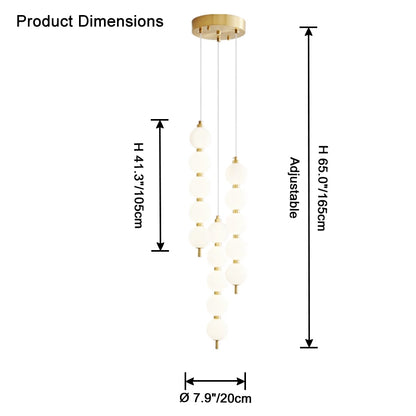 WOMO Long Pearl Chandelier-WM2807