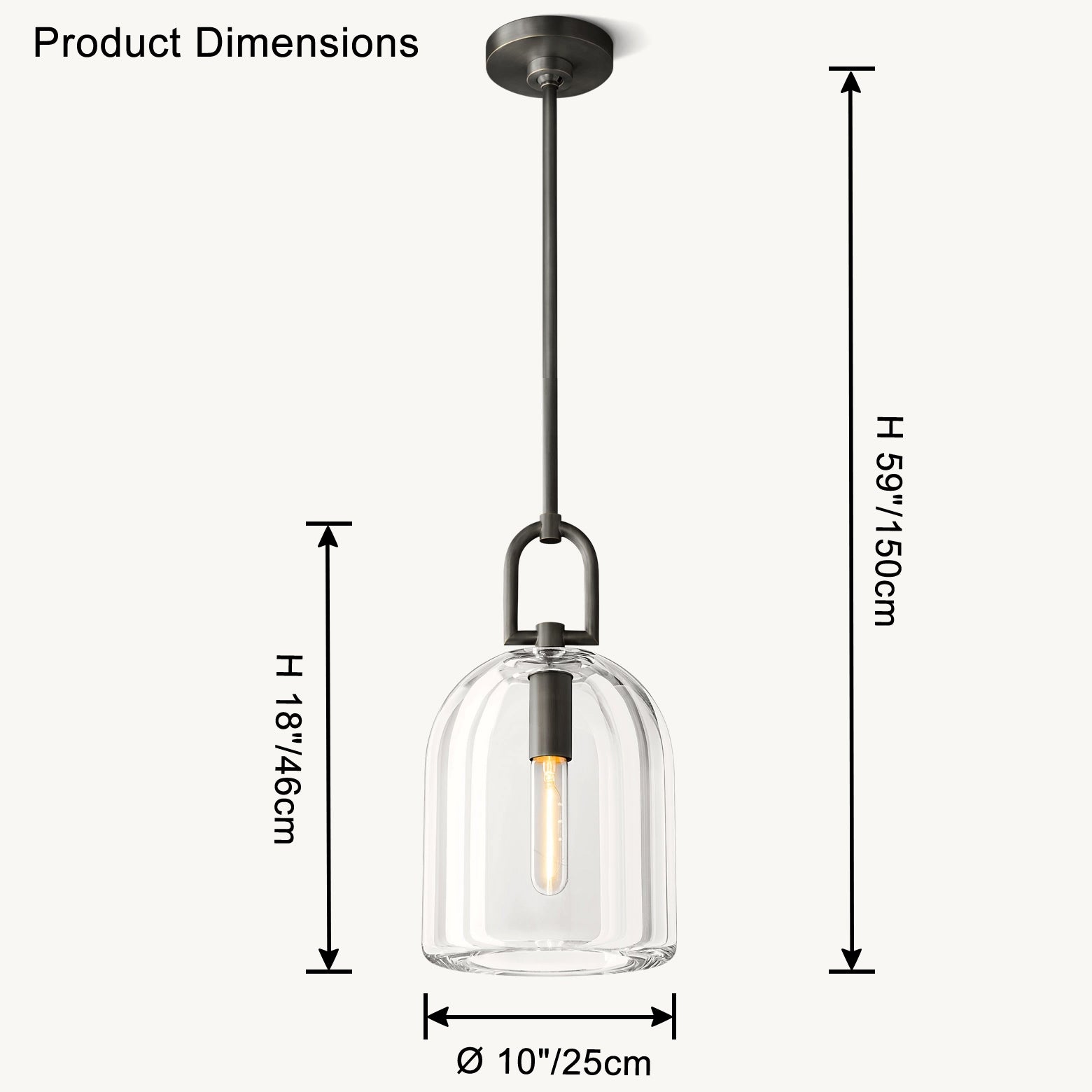 WOMO Moderne Glas Pendelleuchte - WM2898