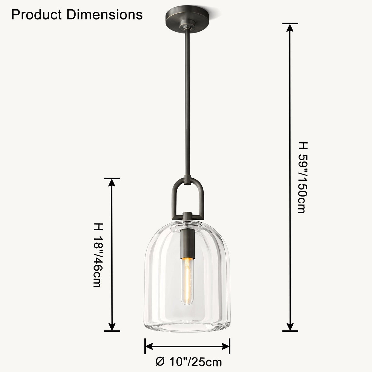 WOMO Modern Glass Pendant Light - WM2898