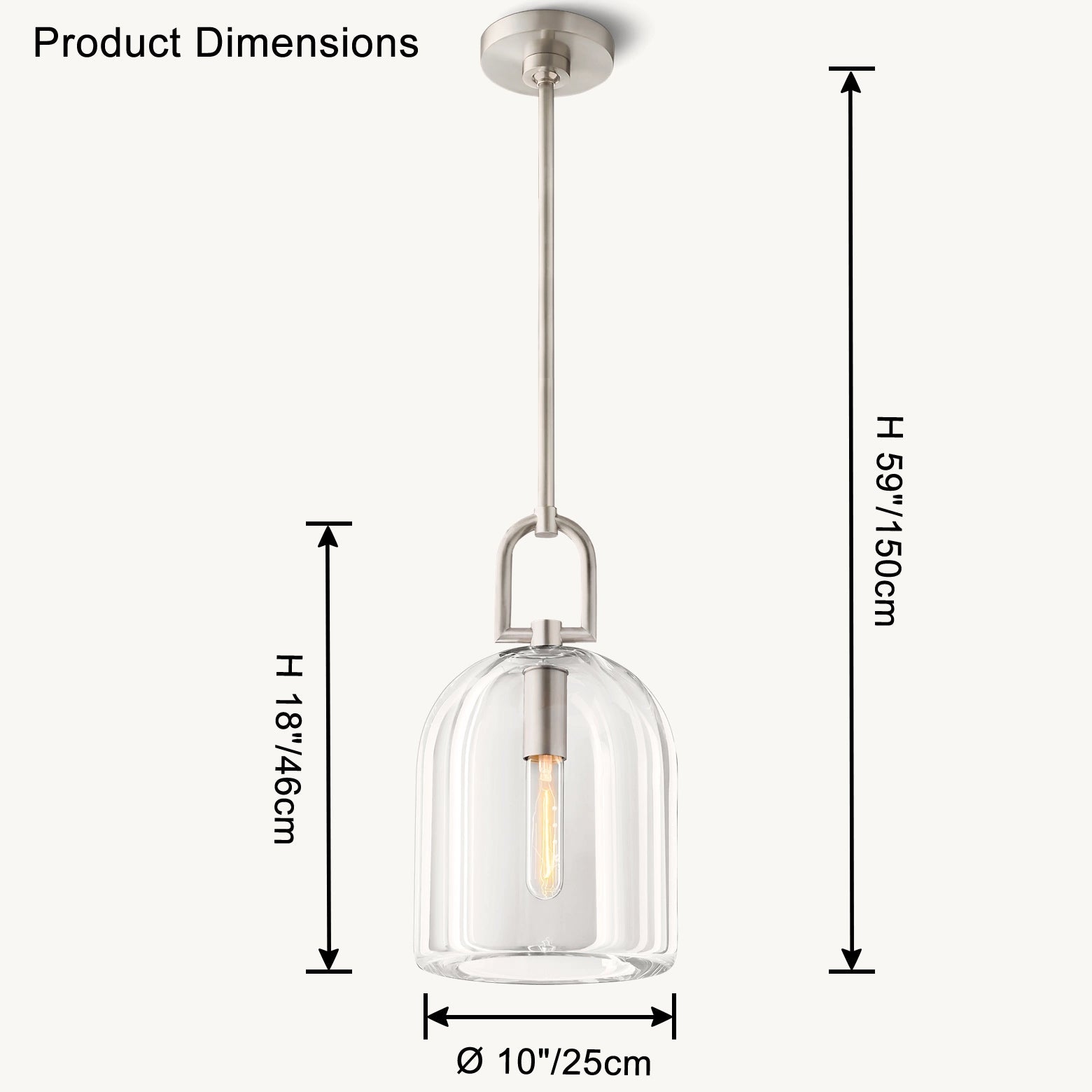 WOMO Moderne Glas Pendelleuchte - WM2898