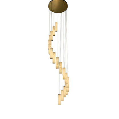 WOMO Cascading Cylinder Alabaster Chandelier-WM2827