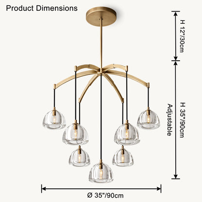 WOMO Multi Light Crystal Pendant Chandelier-WM2828