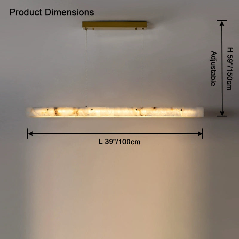 WOMO Linear Alabaster Chandelier-WM2833