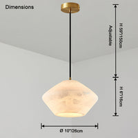 WOMO Flying Saucer Alabaster Pendant Light-WM2840