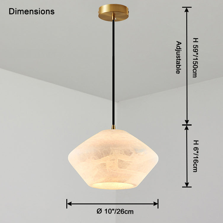 WOMO Fliegende Untertasse Alabaster Pendelleuchte-WM2840