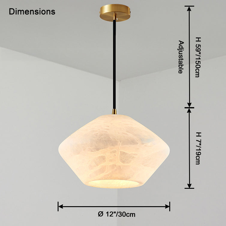 WOMO Fliegende Untertasse Alabaster Pendelleuchte-WM2840