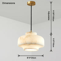 WOMO Drum Alabaster Pendant Lamp-WM2841