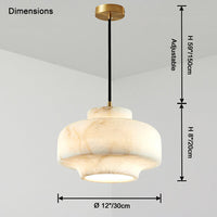 WOMO Drum Alabaster Pendant Lamp-WM2841