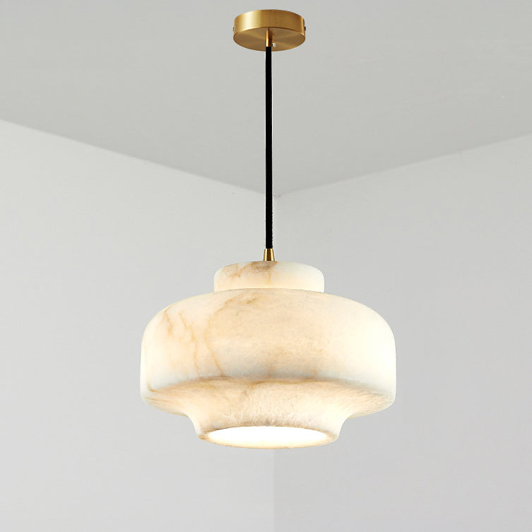 WOMO Trommel Alabaster Hängeleuchte-WM2841