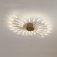 WOMO Unusual LED Ceiling Light Black Metal Large Living Room Modern-WM1000