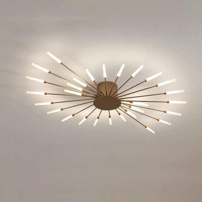 WOMO Unusual LED Ceiling Light Black Metal Large Living Room Modern-WM1000