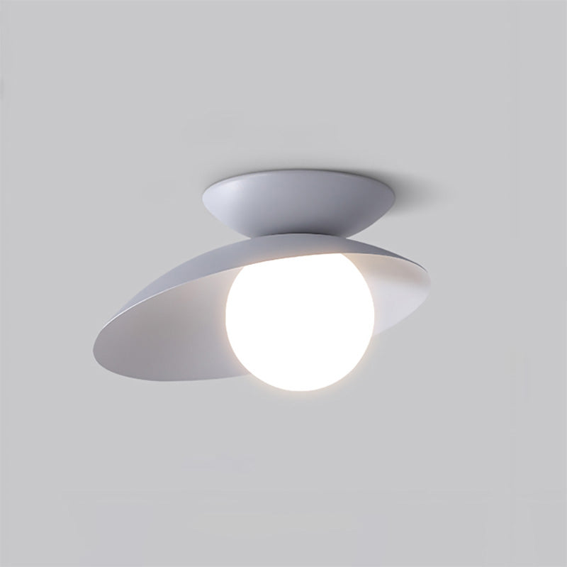 WOMO Asymmetrical Ceiling Light with Frosted Glass Sphere Design - WM1021