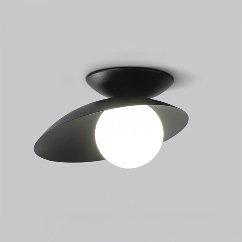 WOMO Asymmetrical Ceiling Light with Frosted Glass Sphere Design - WM1021