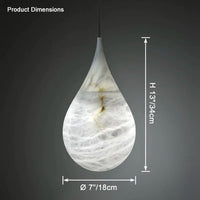 WOMO Alabaster-Tropfen Pendelleuchte-WM2901