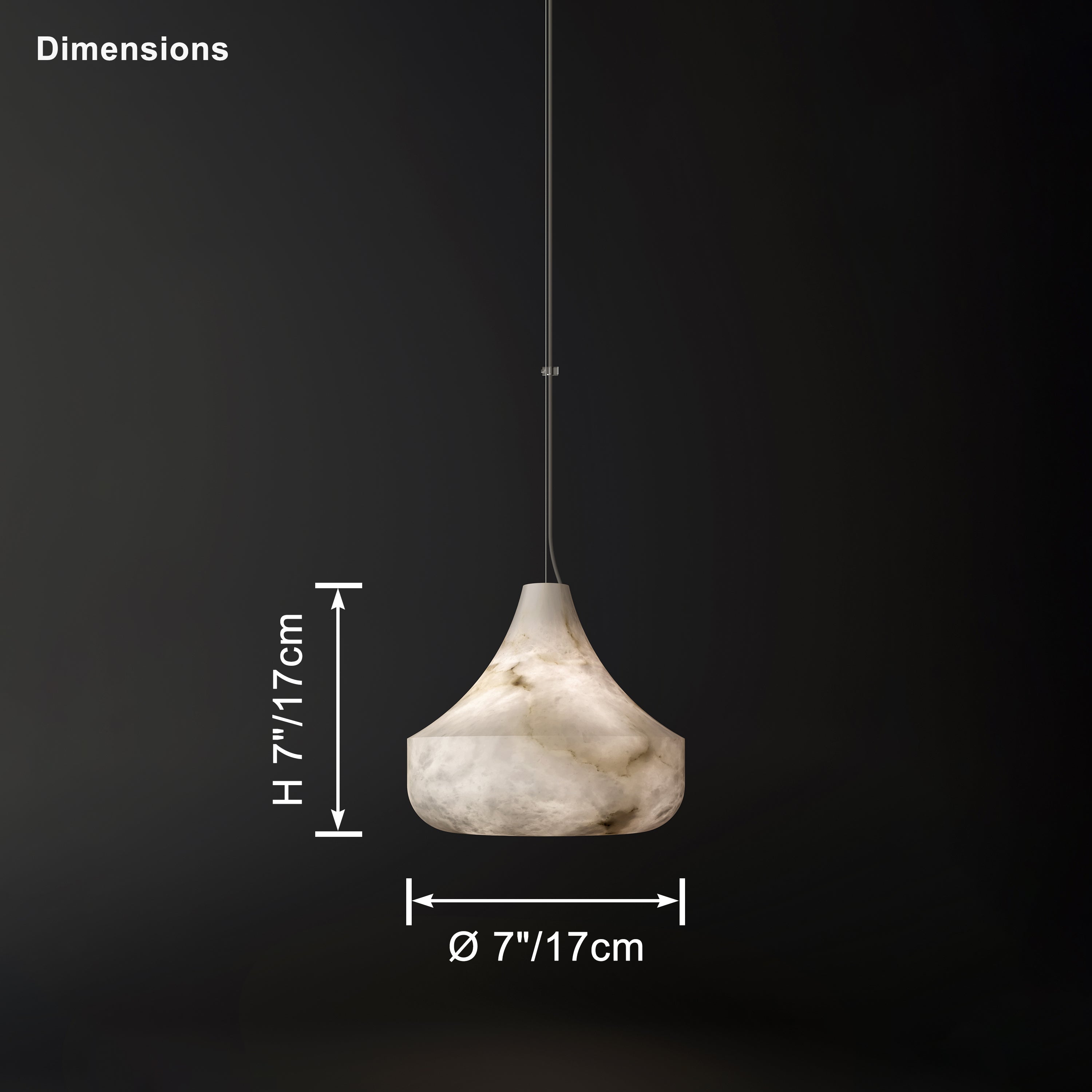 WOMO Kegel Alabaster Pendelleuchte – WM2905