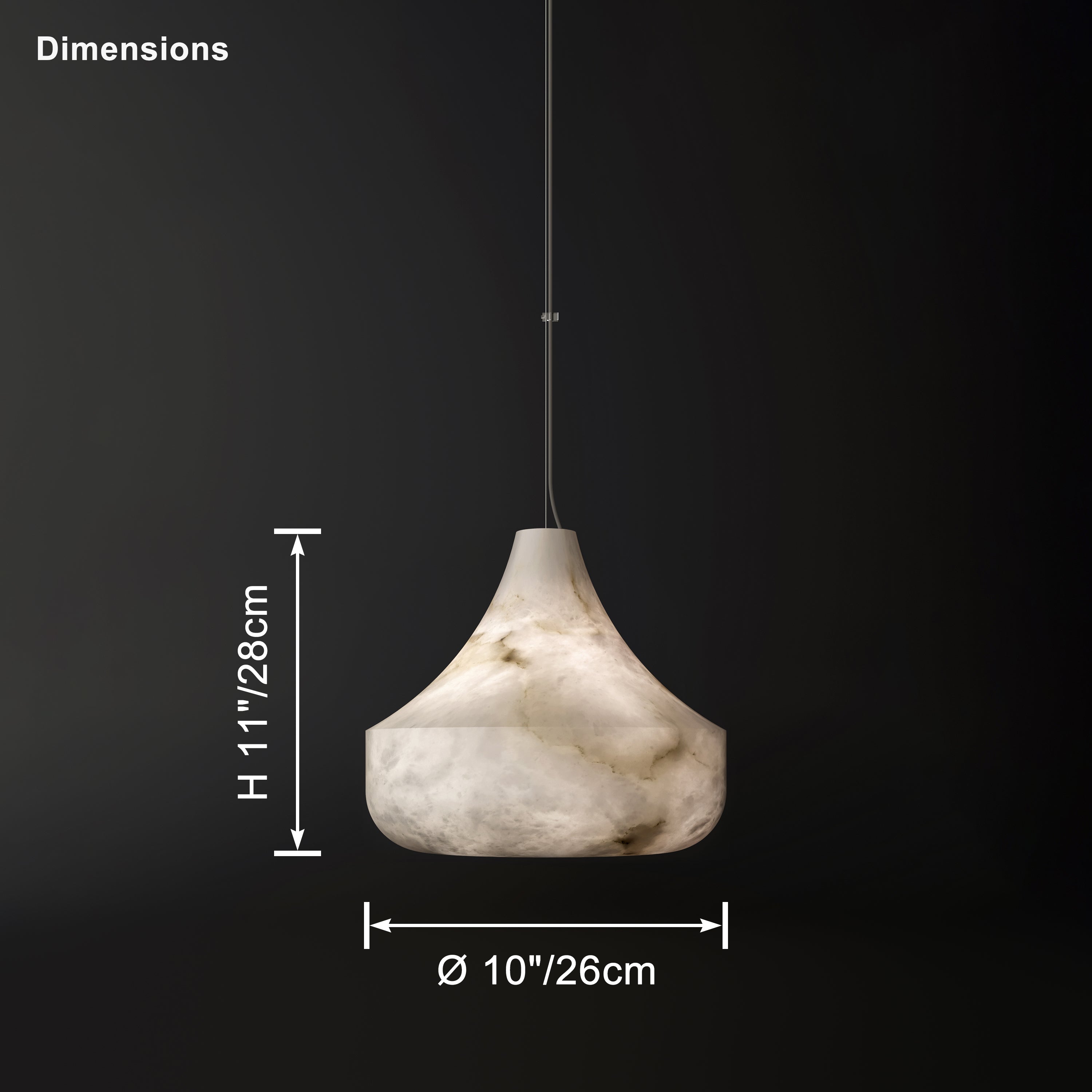 WOMO Kegel Alabaster Pendelleuchte – WM2905