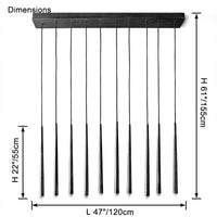 WOMO Röhren-Linear-Kronleuchter - WM2909