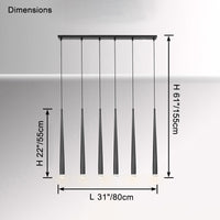 WOMO Röhren-Linear-Kronleuchter - WM2909