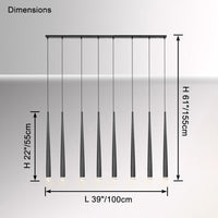 WOMO Röhren-Linear-Kronleuchter - WM2909