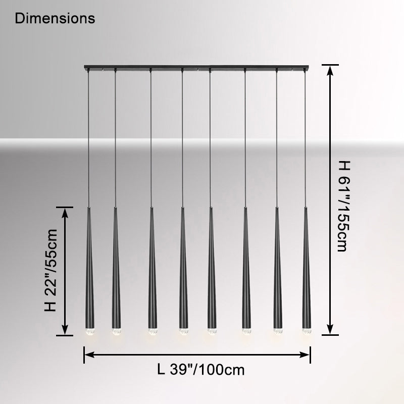 Lustre linéaire à tubes WOMO - WM2909