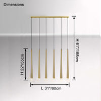 WOMO Röhren-Linear-Kronleuchter - WM2909
