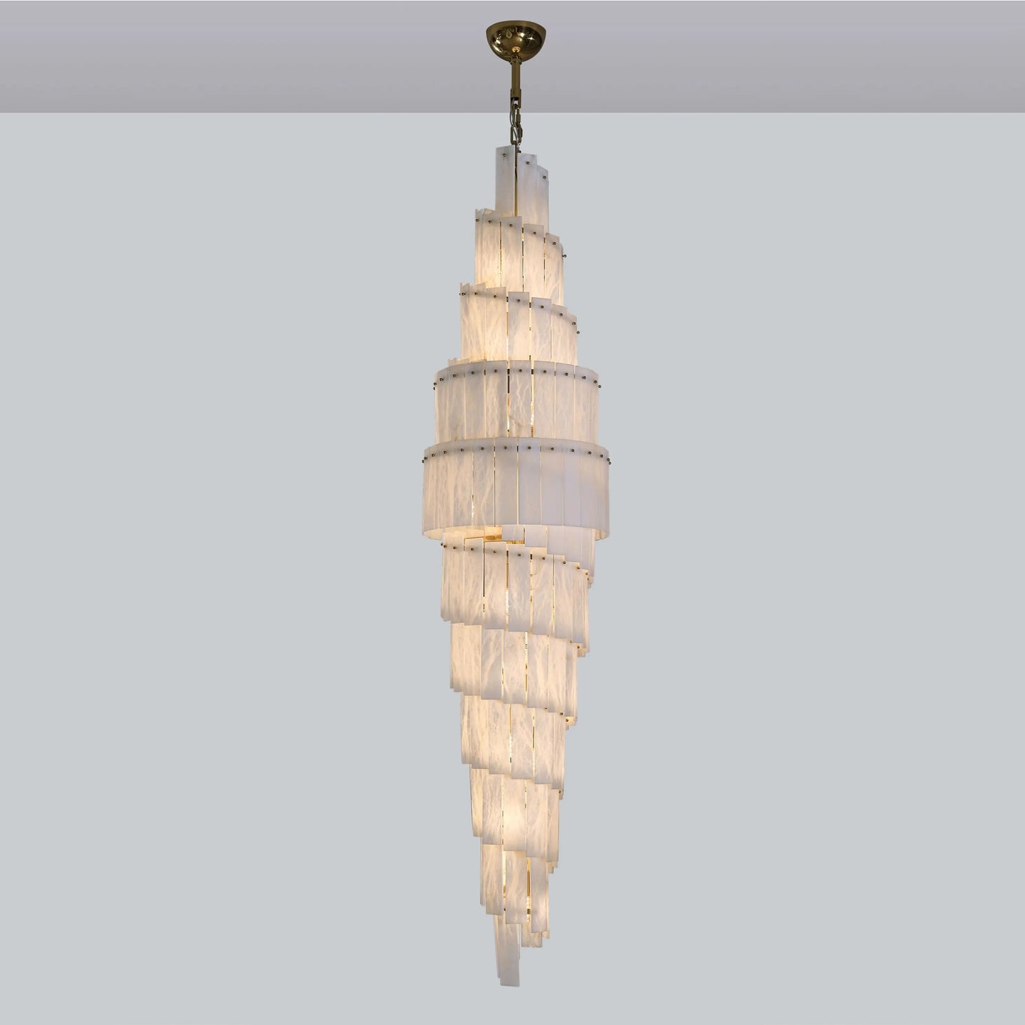 WOMO Tiered Alabaster Staircase Chandelier-WM2928