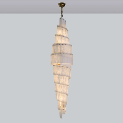 WOMO Tiered Alabaster Staircase Chandelier-WM2928