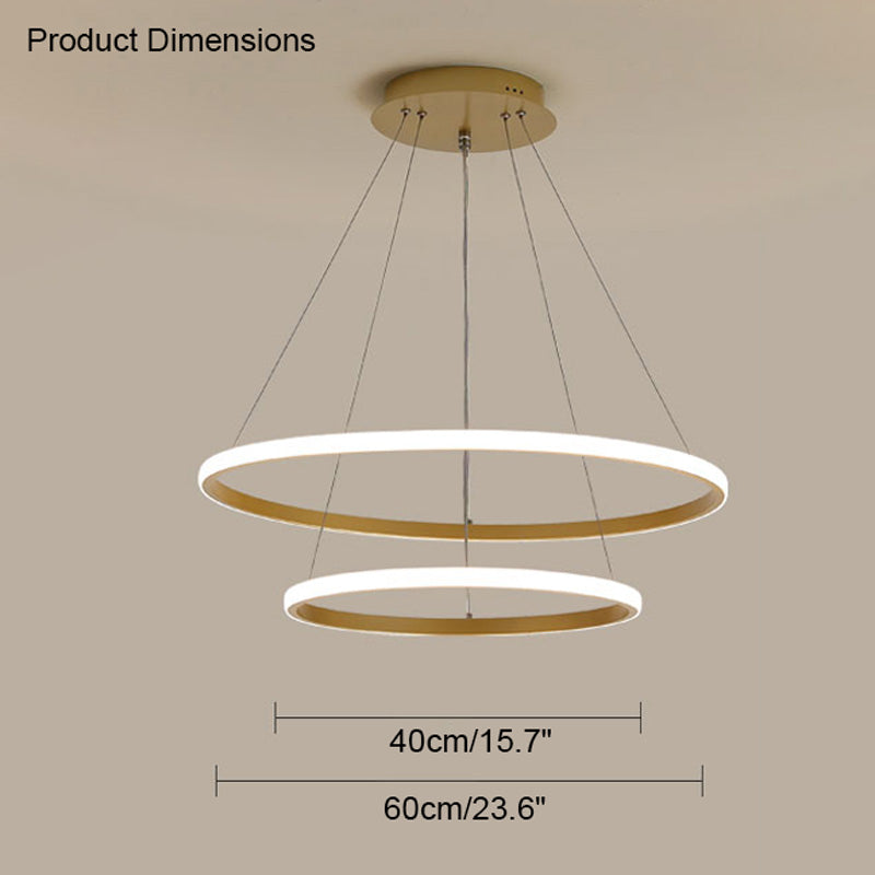 WOMO 3er Kronleuchter LED Ring-WM2006