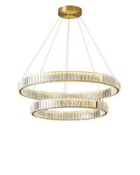 Lustre rond en cristal à 2 niveaux WOMO WM2192