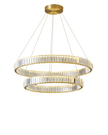WOMO 2 Tier Circular Crystal Chandelier-WM2192