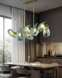 WOMO Peacock Blue Linear Chandelier - WM2213c