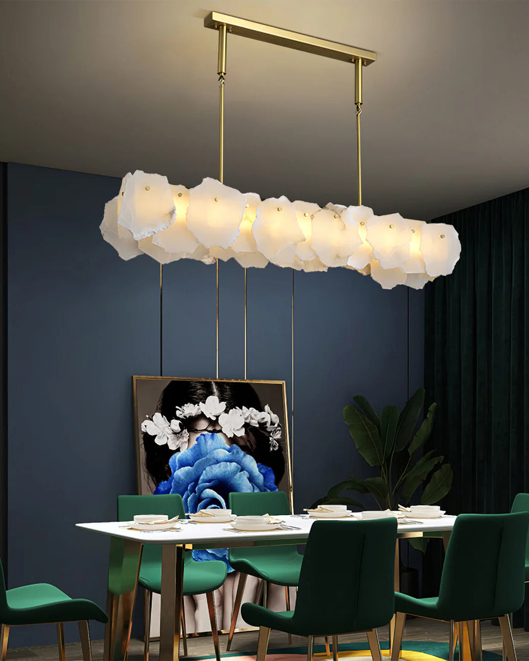 WOMO Linear Alabaster Chandelier-WM2392b