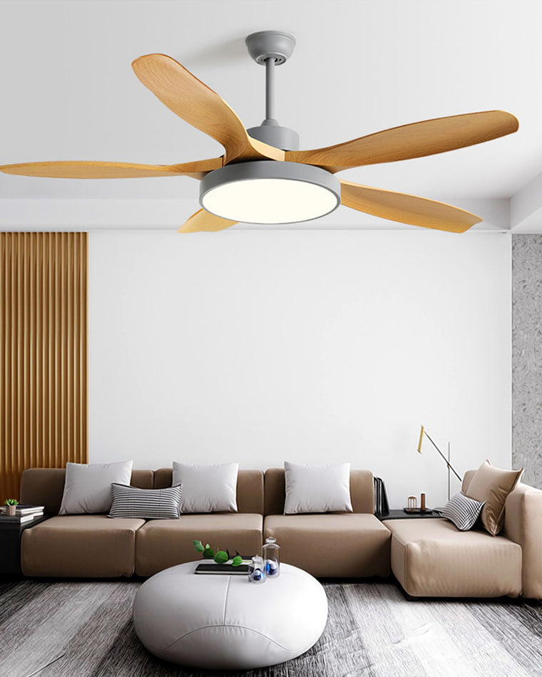 WOMO 5-Blatt-Modern-Deckenventilator-Leuchte-WM5129