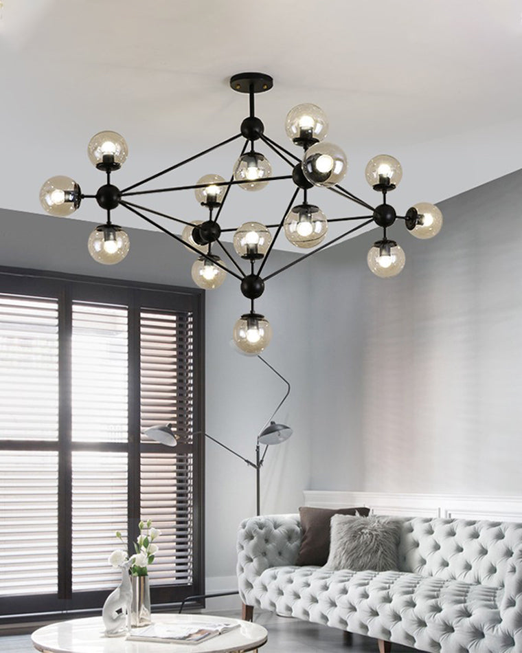 WOMO Sputnik Kronleuchter Wohnzimmer Modern Glas-WM2704