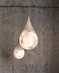 WOMO Alabaster-Tropfen Pendelleuchte-WM2901