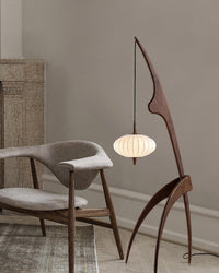 Lampadaire trépied en bois WOMO Flying Saucer - WM7136