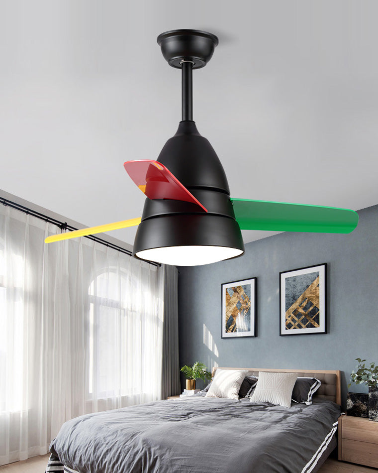 WOMO 3-Blatt-Deckenventilator mit konischer Form und Lampe - WM5099