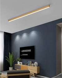 WOMO Lineare LED Deckenleuchte Flur Lang Schmal Metall-WM1003