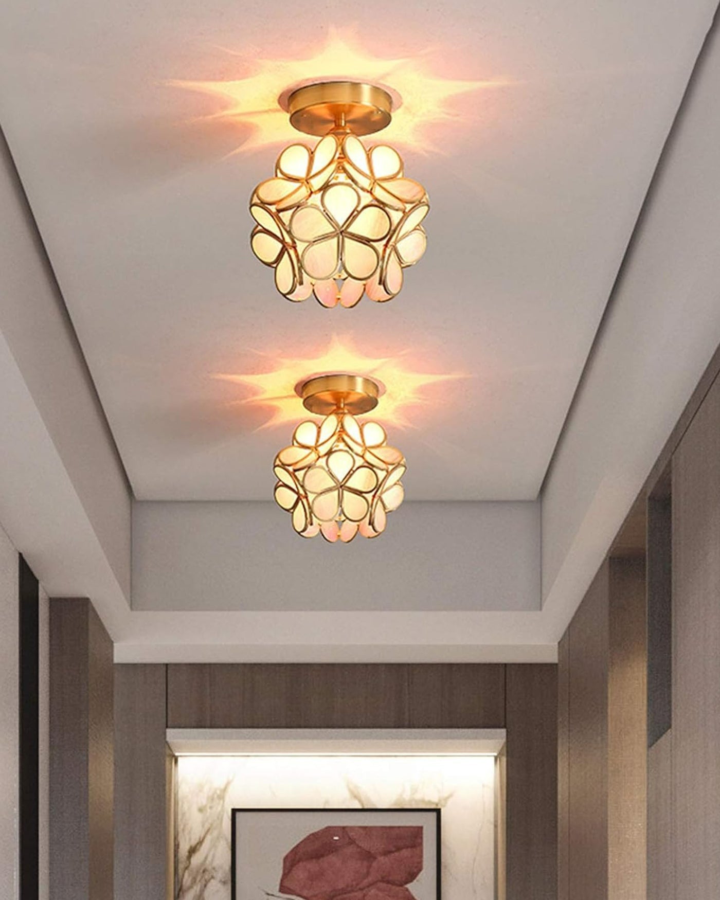 WOMO Tiffany Ceiling Lamp Floral-WM1128