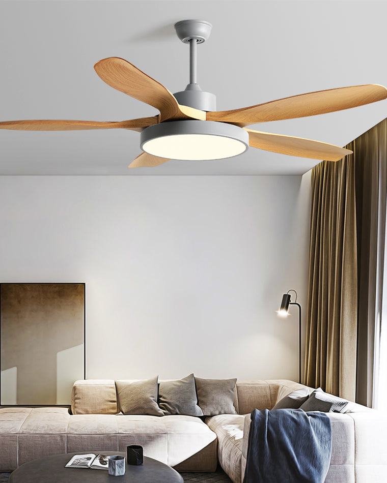 WOMO 5-Blatt-Modern-Deckenventilator-Leuchte-WM5129