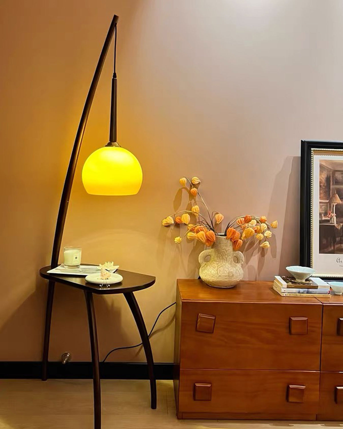 WOMO Wooden Pendant Light with Table WM7130