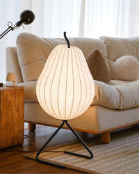 WOMO Lampe à poser en soie forme poire -WM7126