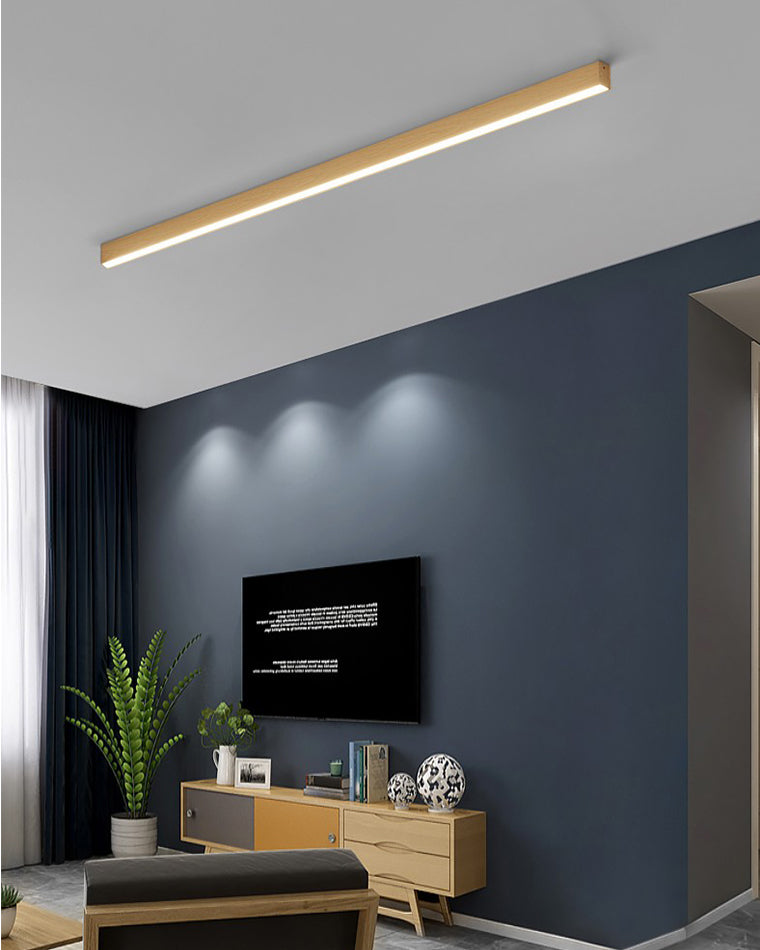 WOMO Lineare LED Deckenleuchte Flur Lang Schmal Metall-WM1003